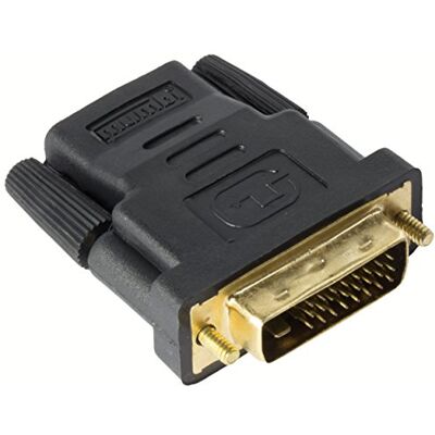 mumbi HDMI auf DVI Adapter vergoldet + Zertifiziert DVI-D Stecker (24+1) auf HDMI Buchse (19pol) Adapter/Full HD 1080p mumbi HDMI auf DVI Adapter vergoldet + Zertifiziert DVI-D Stecker (24+1) auf HDMI Buchse (19pol) Adapter/Full HD 1080p