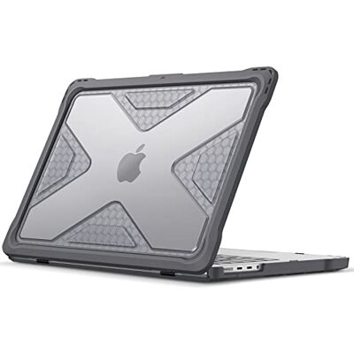 FINTIE Hülle Kompatibel mit MacBook Pro 14'' M5 M4 M3 M2 M1 Pro/Max A3426 A3427 A3434 A3112 A3401 A3185 A2992 A2918 A2779, Ganzkörper-Rugged Hybrid Schutzhülle TPU Stoßstange Case, Grau (Klar) FINTIE Hülle Kompatibel mit MacBook Pro 14'' M5 M4 M3 M2 M1 Pro/Max A3426 A3427 A3434 A3112 A3401 A3185 A2992 A2918 A2779, Ganzkörper-Rugged Hybrid Schutzhülle TPU Stoßstange Case, Grau (Klar)