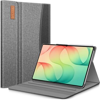 FINTIE Hülle für Samsung Galaxy Tab S12 Ultra/S11 Ultra 14,6 Zoll Tablet-Schutzhülle mit 3 verstellbarem Winkeln, Dokumentenfach, Auto Sleep/Wake, Grau/Schwarz FINTIE Hülle für Samsung Galaxy Tab S12 Ultra/S11 Ultra 14,6 Zoll Tablet-Schutzhülle mit 3 verstellbarem Winkeln, Dokumentenfach, Auto Sleep/Wake, Grau/Schwarz