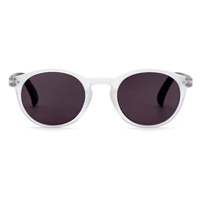 OPULIZE Zen Sonnen Leser Brille Kleine Runde Rahmen Federscharniere Kratzfeste Getönte Linse UV400-Schutz Matt Eis Kristall Matt Schwarz Bügel Herren Damen S24-C OPULIZE Zen Sonnen Leser Brille Kleine Runde Rahmen Federscharniere Kratzfeste Getönte Linse UV400-Schutz Matt Eis Kristall Matt Schwarz Bügel Herren Damen S24-C