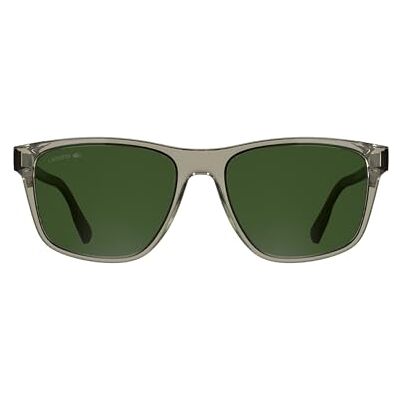 Lacoste Men's Sunglasses L6078S Transprent Sand with Solid Green Lens Lacoste Men's Sunglasses L6078S Transprent Sand with Solid Green Lens