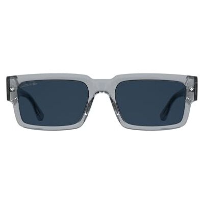Lacoste Unisex Adult Sunglasses L6082S Transparent Light Grey with Solid Blue Lens Lacoste Unisex Adult Sunglasses L6082S Transparent Light Grey with Solid Blue Lens