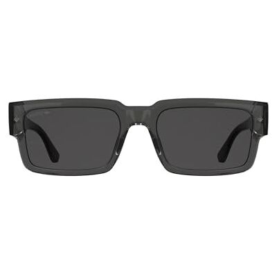 Lacoste Unisex Adult Sunglasses L6082S Transparent Dark Grey with Solid Grey Lens Lacoste Unisex Adult Sunglasses L6082S Transparent Dark Grey with Solid Grey Lens