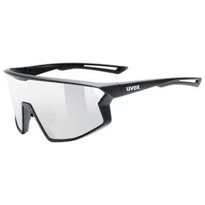 Uvex skyryse Sportbrille für Damen und Herren starker Schutz vor Sonnenstrahlung direkte Rahmenbelüftung black matt/silver mirror one size Uvex skyryse Sportbrille für Damen und Herren starker Schutz vor Sonnenstrahlung direkte Rahmenbelüftung black matt/silver mirror one size