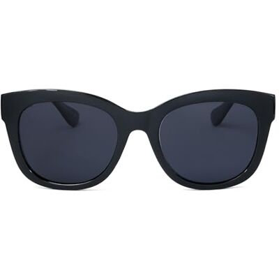 OPULIZE BIG Sonnenbrille für Damen Herren Modische Fassung Schwarz Gläser Entspiegelt und blendfrei Polarisierte Gläser mit UV400-Schutz Federscharniere Schwarz OPULIZE BIG Sonnenbrille für Damen Herren Modische Fassung Schwarz Gläser Entspiegelt und blendfrei Polarisierte Gläser mit UV400-Schutz Federscharniere Schwarz