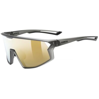 Uvex skyryse Sportbrille für Damen und Herren starker Schutz vor Sonnenstrahlung direkte Rahmenbelüftung smoke gray matt/gold mirror- one size Uvex skyryse Sportbrille für Damen und Herren starker Schutz vor Sonnenstrahlung direkte Rahmenbelüftung smoke gray matt/gold mirror- one size