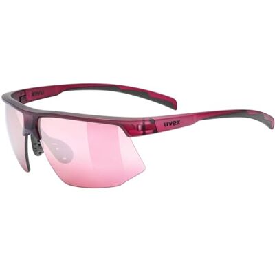 Uvex aerios Sportbrille für Damen und Herren 100% UVA-, B, C Schutz beschlagfrei soft-Bügel cranberry matt/mirror rose one size Uvex aerios Sportbrille für Damen und Herren 100% UVA-, B, C Schutz beschlagfrei soft-Bügel cranberry matt/mirror rose one size