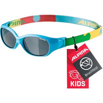 ALPINA FLEXXY KIDS Flexible und Bruchsichere Sonnenbrille Mit 100% UV-Schutz Für Kinder, cyan-puzzle gloss, One Size ALPINA FLEXXY KIDS Flexible und Bruchsichere Sonnenbrille Mit 100% UV-Schutz Für Kinder, cyan-puzzle gloss, One Size