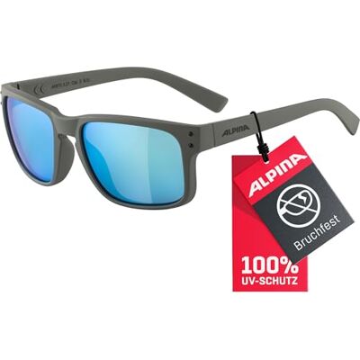 ALPINA KOSMIC Verspiegelte und Bruchsichere Sonnenbrille Mit 100% UV-Schutz Für Erwachsene, moon-grey matt, One Size ALPINA KOSMIC Verspiegelte und Bruchsichere Sonnenbrille Mit 100% UV-Schutz Für Erwachsene, moon-grey matt, One Size