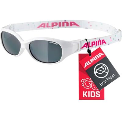 ALPINA FLEXXY KIDS Flexible und Bruchsichere Sonnenbrille Mit 100% UV-Schutz Für Kinder, white-dots gloss, One Size ALPINA FLEXXY KIDS Flexible und Bruchsichere Sonnenbrille Mit 100% UV-Schutz Für Kinder, white-dots gloss, One Size