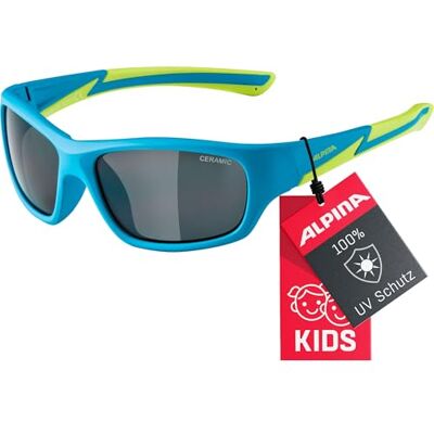 ALPINA FLEXXY KIDS Verspiegelte und Bruchsichere Sonnenbrille Mit 100% UV-Schutz Für Kinder, blue-matt-lime, One Size ALPINA FLEXXY KIDS Verspiegelte und Bruchsichere Sonnenbrille Mit 100% UV-Schutz Für Kinder, blue-matt-lime, One Size