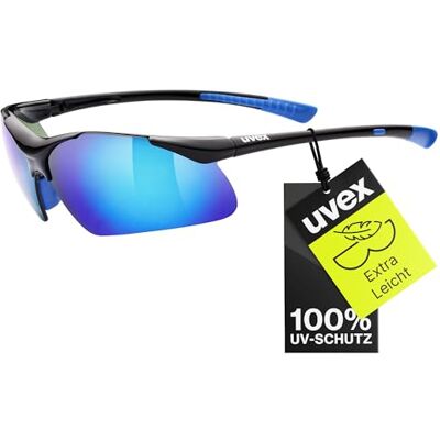 Uvex sportstyle 223 Sportbrille für Damen und Herren starker Schutz vor Sonnenstrahlung druckfreier Sitz & perfekter Halt black/blue one size Uvex sportstyle 223 Sportbrille für Damen und Herren starker Schutz vor Sonnenstrahlung druckfreier Sitz & perfekter Halt black/blue one size