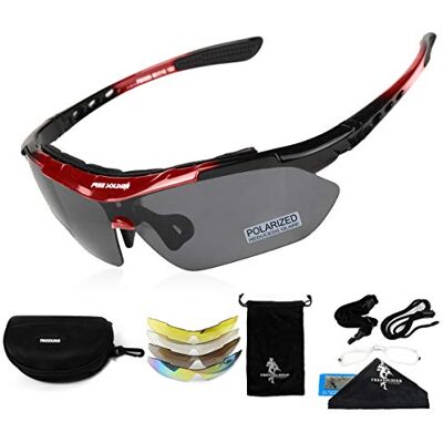 FREE SOLDIER Sportbrille Polaroid Sonnenbrille Herren Fahrradbrille 5 in 1 Taktische Militärische MTB Brille Laufbrille zum Radfahren Fahrt Wandern Fischen Outdoor-Aktivitäten(Rot) FREE SOLDIER Sportbrille Polaroid Sonnenbrille Herren Fahrradbrille 5 in 1 Taktische Militärische MTB Brille Laufbrille zum Radfahren Fahrt Wandern Fischen Outdoor-Aktivitäten(Rot)