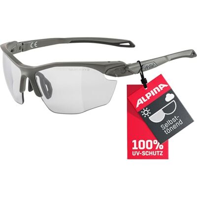 ALPINA TWIST FIVE HR V Selbsttönende, Bruchfeste & Beschlagfreie Sport- & Fahrradbrille Mit 100% UV-Schutz Für Erwachsene, moon-grey matt, One Size,Sportlich ALPINA TWIST FIVE HR V Selbsttönende, Bruchfeste & Beschlagfreie Sport- & Fahrradbrille Mit 100% UV-Schutz Für Erwachsene, moon-grey matt, One Size,Sportlich