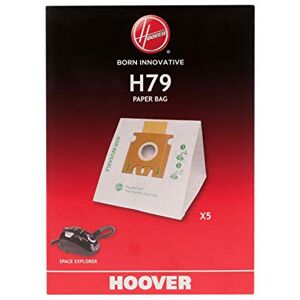 Hoover H79 Staubsaugerbeutel, Originalzubehör, Papier, geruchshemmend, extra stark filternd, kompatibel mit Space Explorer, 5 Stück Hoover H79 Staubsaugerbeutel, Originalzubehör, Papier, geruchshemmend, extra stark filternd, kompatibel mit Space Explorer, 5 Stück
