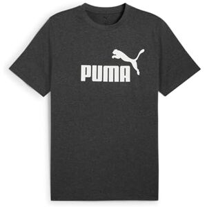 Puma Unisex ESS No. 1 Logo Heather Tee T-Shirts, Dark Gray Heather, Puma Unisex ESS No. 1 Logo Heather Tee T-Shirts, Dark Gray Heather,