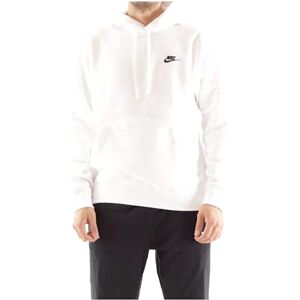 NIKE Mens M NSW Club Hoodie Po Bb Hooded Sweatshirt, White/White/Black, S NIKE Mens M NSW Club Hoodie Po Bb Hooded Sweatshirt, White/White/Black, S