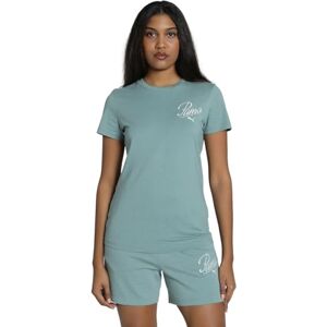 Puma Unisex ESS Script Tee T-Shirts, Green Moon, M Puma Unisex ESS Script Tee T-Shirts, Green Moon, M