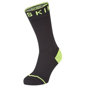 SealSkinz Unisex Allwetter Wasserdichte Socken mit Hydrostop Mittellang Schwarz/gelb, M SealSkinz Unisex Allwetter Wasserdichte Socken mit Hydrostop Mittellang Schwarz/gelb, M