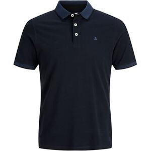 JACK & JONES Herren Poloshirt JJEPAULOS Relaxed Fit Plussize XXL-8XL Baumwolle, Größe:4XL, Farbe:Dark Navy NEON 12143859 JACK & JONES Herren Poloshirt JJEPAULOS Relaxed Fit Plussize XXL-8XL Baumwolle, Größe:4XL, Farbe:Dark Navy NEON 12143859