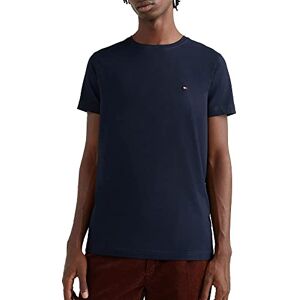 Tommy Hilfiger Herren T-Shirt Kurzarm Core Stretch Slim Fit, Blau (Desert Sky), S Tommy Hilfiger Herren T-Shirt Kurzarm Core Stretch Slim Fit, Blau (Desert Sky), S