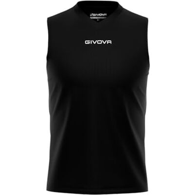 Givova Herren Ärmellos Shirt Smanicato ONE, schwarz, L, MAC02 Givova Herren Ärmellos Shirt Smanicato ONE, schwarz, L, MAC02