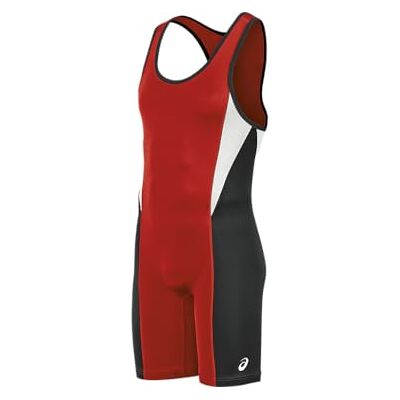 ASICS Legit Wrestling Singlet, Rot/Schwarz, XXL ASICS Legit Wrestling Singlet, Rot/Schwarz, XXL