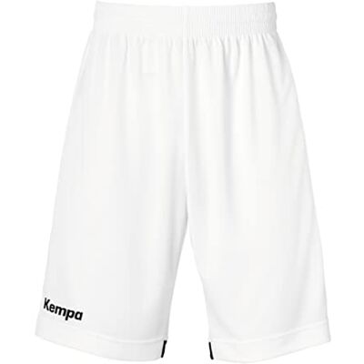 Kempa Herren Player Long Kurze Hose Shorts Für Sport Fitness Gym Basketball Handball Jogginghose Mit Elastischem Bund, Weiß/Schwarz, M EU Kempa Herren Player Long Kurze Hose Shorts Für Sport Fitness Gym Basketball Handball Jogginghose Mit Elastischem Bund, Weiß/Schwarz, M EU