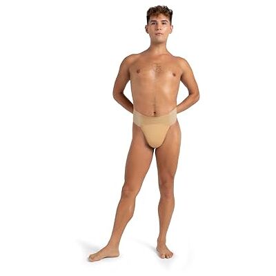 Capezio Herren Quilted Cotton Panel Thong Dance Belt Gesteppter Tanzgürtel, Natur, M EU Capezio Herren Quilted Cotton Panel Thong Dance Belt Gesteppter Tanzgürtel, Natur, M EU