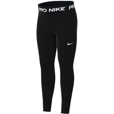 NIKE Mädchen Y Nk Df Pro Tight Hose, Black/White, 12-13 Jahre EU NIKE Mädchen Y Nk Df Pro Tight Hose, Black/White, 12-13 Jahre EU