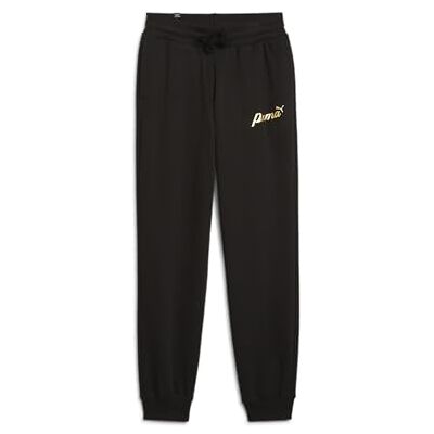 Puma Mädchen Ess+ Script Metallic Pants Fl Gestrickte Hosen, Schwarz-goldfolie, 140 EU Puma Mädchen Ess+ Script Metallic Pants Fl Gestrickte Hosen, Schwarz-goldfolie, 140 EU