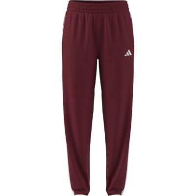 Adidas Women's Train Essentials 3-Stripes Woven Pants, Active Maroon/White, S Short Adidas Women's Train Essentials 3-Stripes Woven Pants, Active Maroon/White, S Short