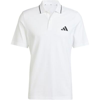Adidas Herren Essentials SMALL Logo Pique Polo Shirt, White/Black, XXL Adidas Herren Essentials SMALL Logo Pique Polo Shirt, White/Black, XXL