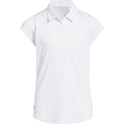 Adidas Mädchen Girls Performance Short Sleeve Polo Shirt, White, 9-10 Years Adidas Mädchen Girls Performance Short Sleeve Polo Shirt, White, 9-10 Years