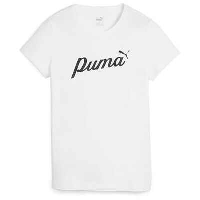 Puma Unisex ESS Script Tee T-Shirts, White, S Puma Unisex ESS Script Tee T-Shirts, White, S