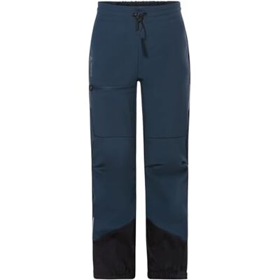 VAUDE Kinder Softshell Hose Kids Capacida Pants II, elastisch, winddichter und atmungsaktiver Materialmix, Dark sea, 158-164 VAUDE Kinder Softshell Hose Kids Capacida Pants II, elastisch, winddichter und atmungsaktiver Materialmix, Dark sea, 158-164