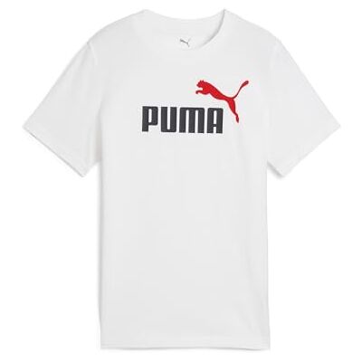 Puma Jungen ESS 2 Color No.1 Logo Tee B T-Shirts, White, 164 Puma Jungen ESS 2 Color No.1 Logo Tee B T-Shirts, White, 164
