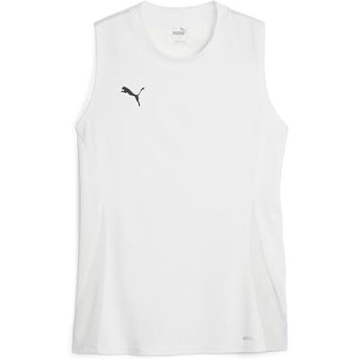 Puma teamGOAL Sleeveless Jersey WMNS, Unisex-Erwachsene T-Stück, White- Black-Feather Gray, Puma teamGOAL Sleeveless Jersey WMNS, Unisex-Erwachsene T-Stück, White- Black-Feather Gray,