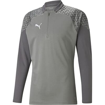 Puma Herren Teamcup Training 1/4 Zip Slim Fit Top, Flach, Mittelgrau, M EU Puma Herren Teamcup Training 1/4 Zip Slim Fit Top, Flach, Mittelgrau, M EU