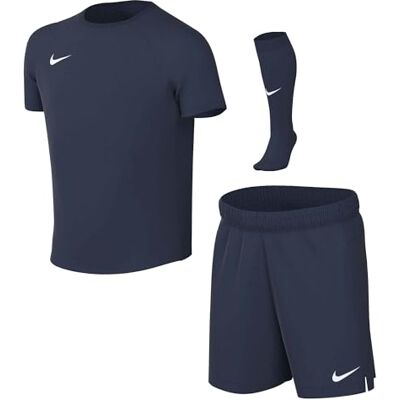NIKE Unisex Kinder Dri-FIT Park VIII jüngere Fußballtrikot-Set, Midnight Navy/White, 7-8 Jahre (XL) NIKE Unisex Kinder Dri-FIT Park VIII jüngere Fußballtrikot-Set, Midnight Navy/White, 7-8 Jahre (XL)