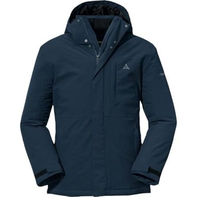 Schöffel Herren Insulated Jacket Bastianisee M, funktionale Winterjacke mit abnehmbarer Kapuze, wasserdichte und windabweisende Outdoor Jacke aus 4-Wege-Stretch, navy blazer, 46 Schöffel Herren Insulated Jacket Bastianisee M, funktionale Winterjacke mit abnehmbarer Kapuze, wasserdichte und windabweisende Outdoor Jacke aus 4-Wege-Stretch, navy blazer, 46