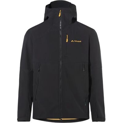 VAUDE Herren Shoftshelljacke Roccia Softshell Jacket II, 100% winddicht, atmungsaktiv, wasserabweisend, black/savanna, XL VAUDE Herren Shoftshelljacke Roccia Softshell Jacket II, 100% winddicht, atmungsaktiv, wasserabweisend, black/savanna, XL