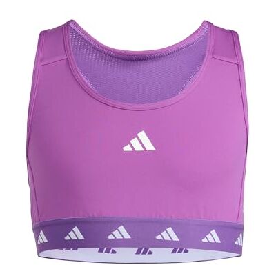 Adidas Girl's Techfit Power React Bra, Active Purple/White, 14-15 Years Adidas Girl's Techfit Power React Bra, Active Purple/White, 14-15 Years