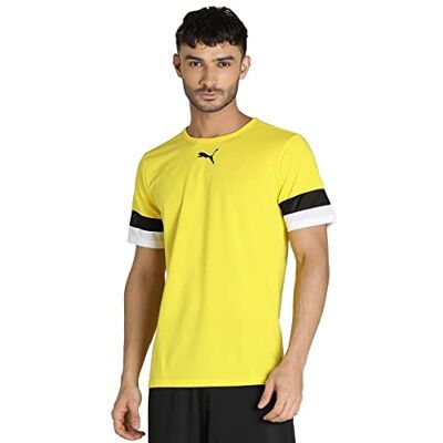 Puma Herren Teamrise Jersey T-Shirt, Cyber Yellow-black-white, L EU Puma Herren Teamrise Jersey T-Shirt, Cyber Yellow-black-white, L EU