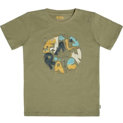 Fjällräven Unisex Kinder Forest Findings T-Shirt, Olivgrün Hell, 116 EU Fjällräven Unisex Kinder Forest Findings T-Shirt, Olivgrün Hell, 116 EU