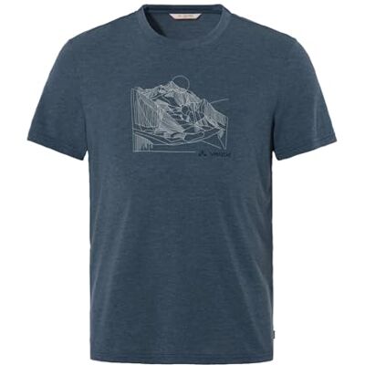 VAUDE Men's Tekoa T-Shirt III, Lässiges Herren T-Shirt für Bergsport und Alltag, Dark sea/Dark sea, XL VAUDE Men's Tekoa T-Shirt III, Lässiges Herren T-Shirt für Bergsport und Alltag, Dark sea/Dark sea, XL