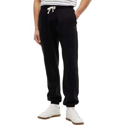 Tommy Hilfiger Herren Jogginghose Essential Fleece mit Tunnelzug, Schwarz (Black), XXL Tommy Hilfiger Herren Jogginghose Essential Fleece mit Tunnelzug, Schwarz (Black), XXL