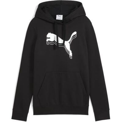 Puma Unisex ESS METALLIC Hoodie FL Kapuzenpullis, Black-Metallic Silver, Puma Unisex ESS METALLIC Hoodie FL Kapuzenpullis, Black-Metallic Silver,