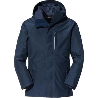 Schöffel Herren 3in1 Parka Warschau M, wind- und wasserdichte Herren Winterjacke, Parka aus Gore-Tex mit wattierter, herauszippbarer Innenjacke, navy blazer, 50 Schöffel Herren 3in1 Parka Warschau M, wind- und wasserdichte Herren Winterjacke, Parka aus Gore-Tex mit wattierter, herauszippbarer Innenjacke, navy blazer, 50