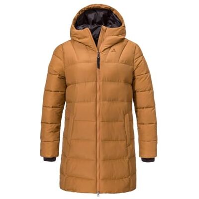 Schöffel Damen Ins Parka Style Boslix WMS, wärmende Winterjacke mit synthetischer Daune, wind- und wasserabweisende Funktionsjacke mit gefütterter Kapuze, caramel, 42 Schöffel Damen Ins Parka Style Boslix WMS, wärmende Winterjacke mit synthetischer Daune, wind- und wasserabweisende Funktionsjacke mit gefütterter Kapuze, caramel, 42